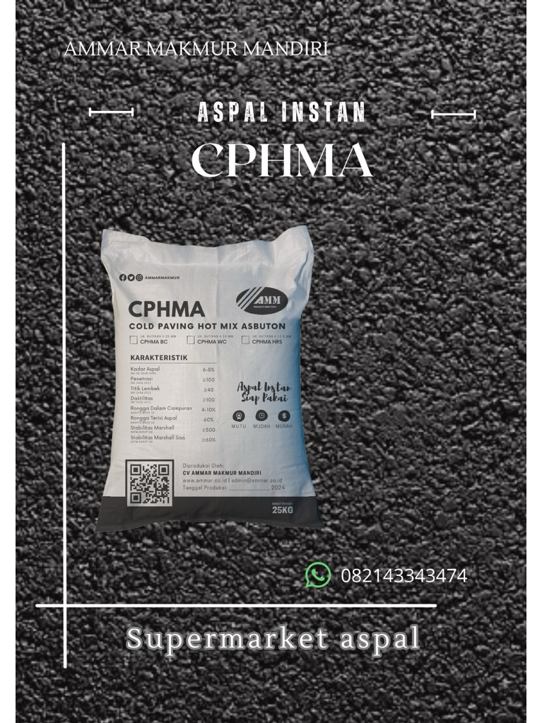 Jual Aspal Instan coldmix CPHMA 25Kg | Shopee Indonesia