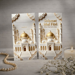 Amplop Lebaran Idul Fitri Isi 50 Pcs Angpau THR 2026 Premium Besar Uang Tanpa Dilipat