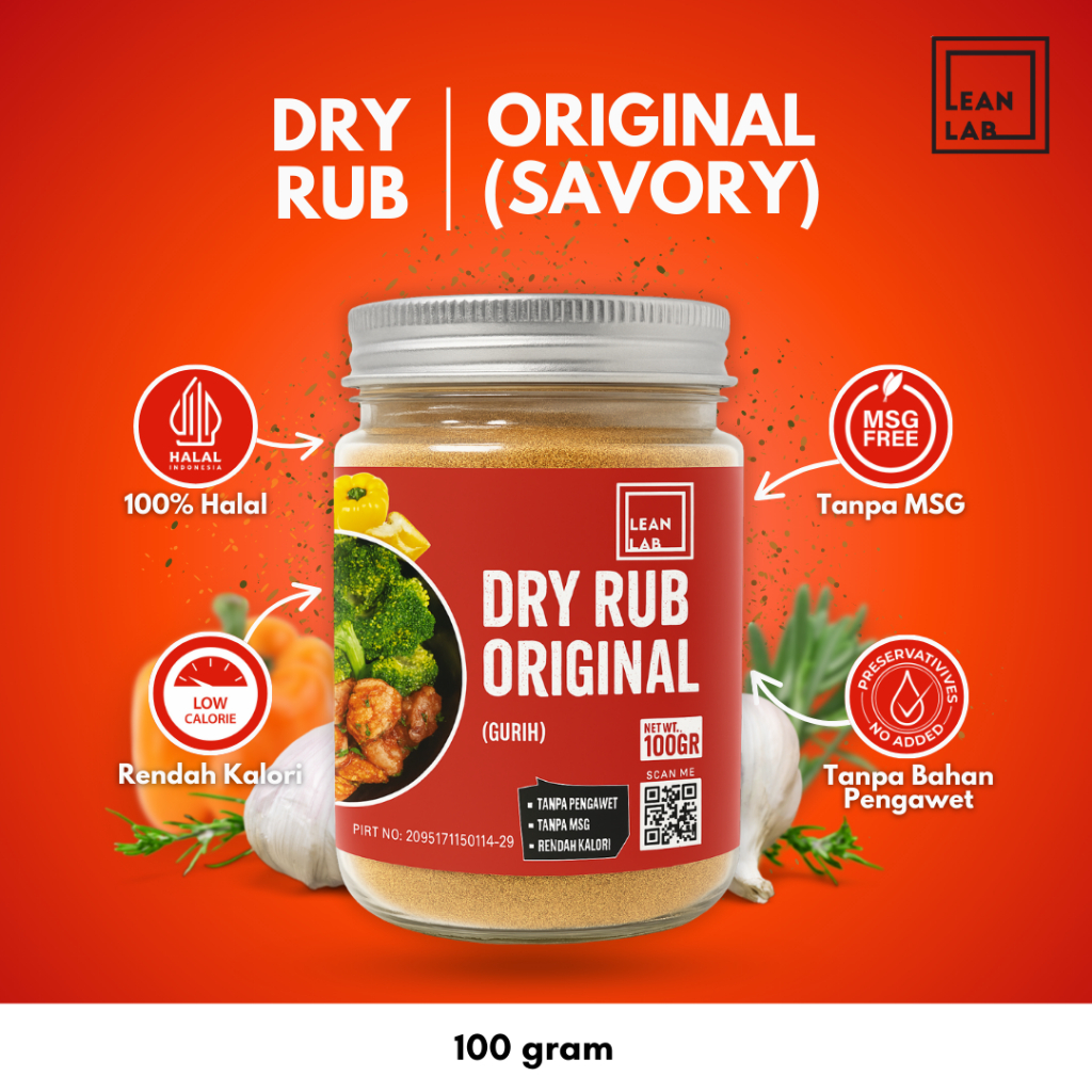Jual Lean Lab Bumbu Masak Marinasi Dry Rub 100g – Original/Cajun ...