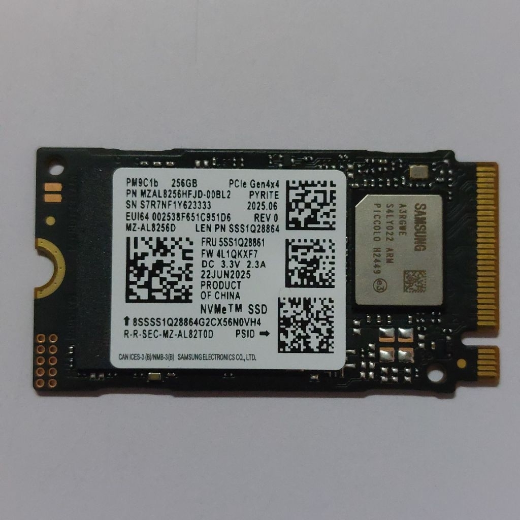 Jual SSD M.2 NVME 2242 256 GB SAMSUNG PM9C1B Gen4 Sentinel 100% 0 Day ...