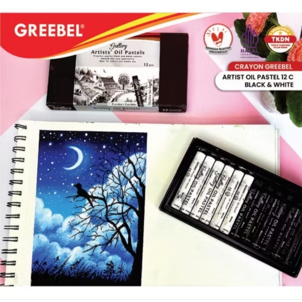 Jual Crayon Greel Artis Hitam dan Putih Satuan/Batangan(1pcs) | Shopee ...