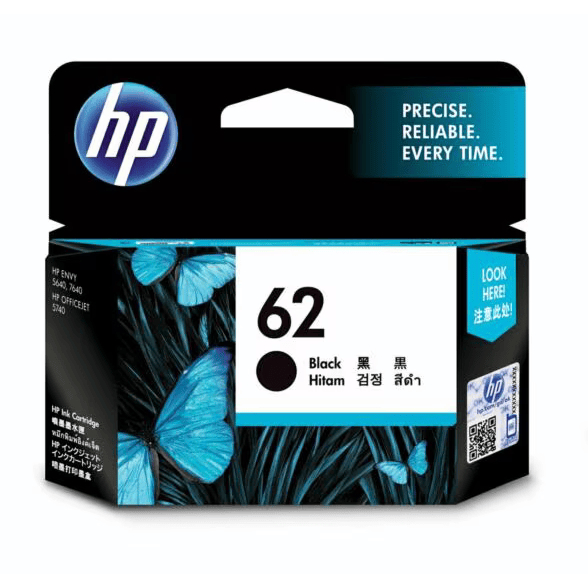 HP Tinta Printer 62 Black Original [C2P04AA] (2)