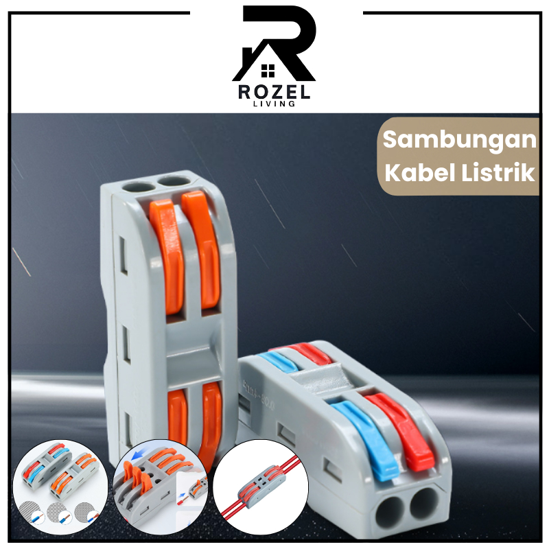 Jual ROZEL Compact Terminal Sambungan Jalur Listrik 2 Ke 2 / 3 ke 3 ...