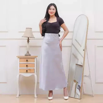 Rok Satin Maxi Premium Rok Duyung Panjang Wanita Formal Casual Bawahan Kerja Kuliah