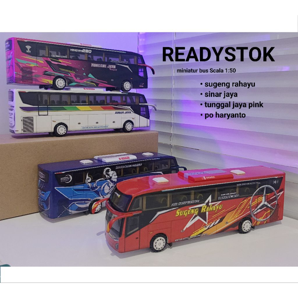 Jual miniatur bus scala 1:50 full interior, readystok | Shopee Indonesia
