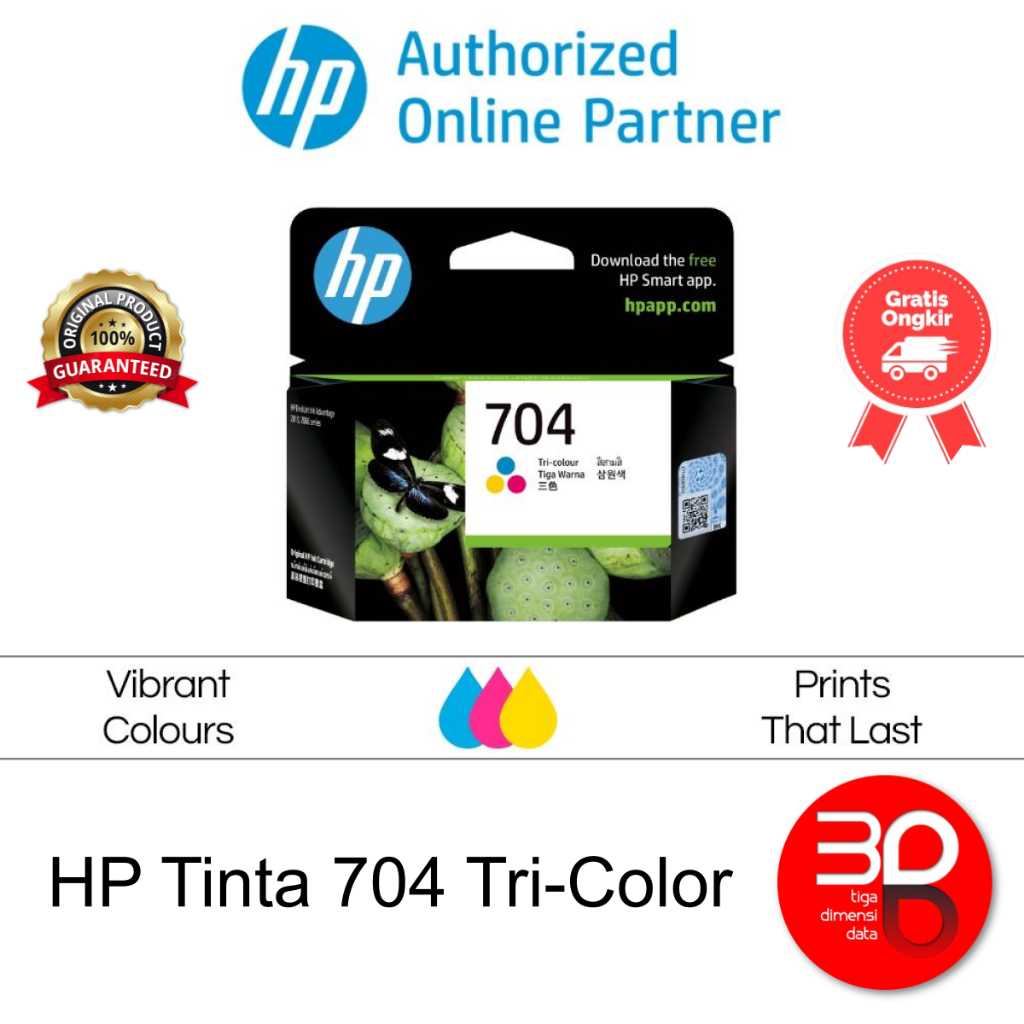 HP Tinta Printer 704 Tri-Color Original [CN693AA]