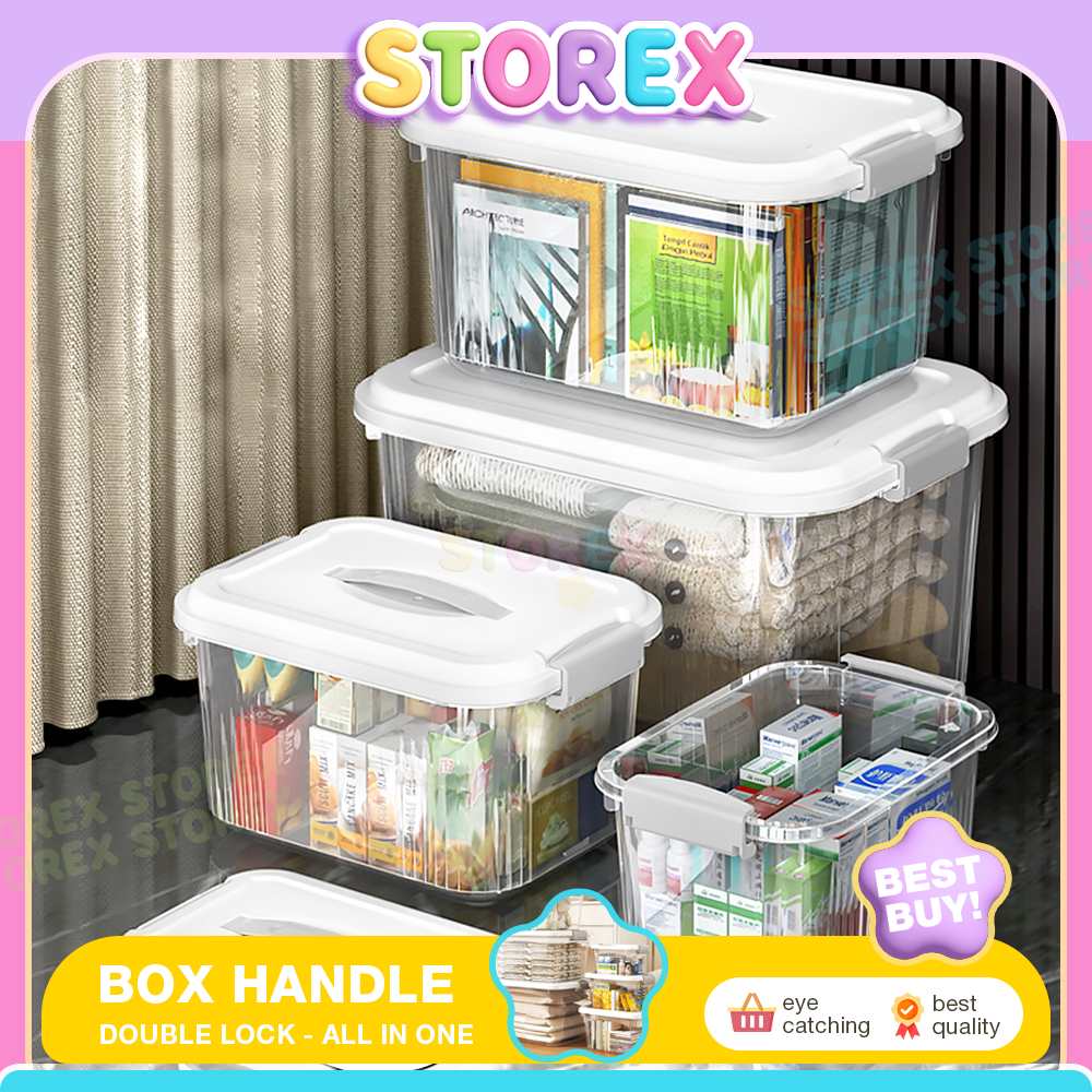 Jual Storex Container Box Plastik Set 4 Pcs Kotak Penyimpanan Besar ...