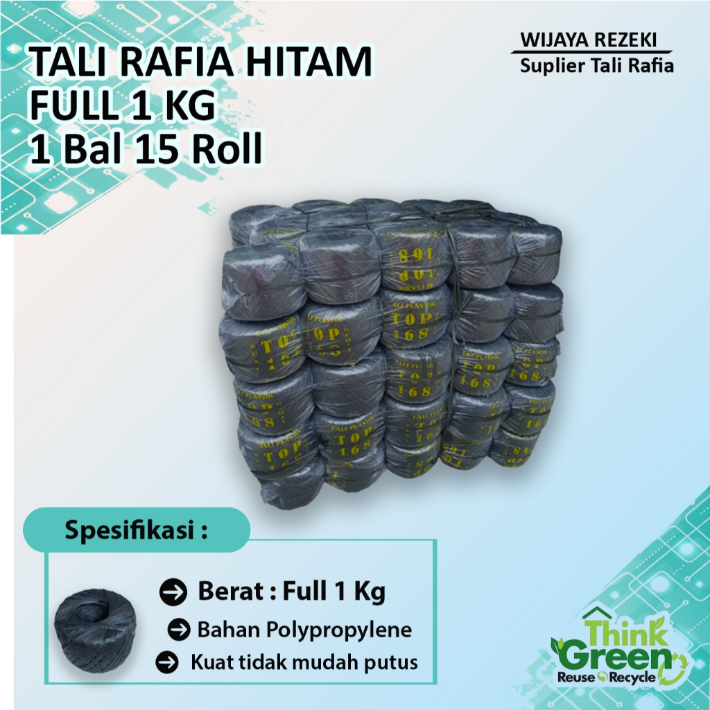 Jual Tali Rafia 1 Bal Tali Plastik Rapia Full 1Kg 1Bal 15 Roll | Shopee ...