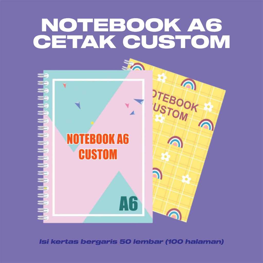Jual Notebook custom A6 / Notes custom Spiral A6 / Note Book A6 / Isi ...