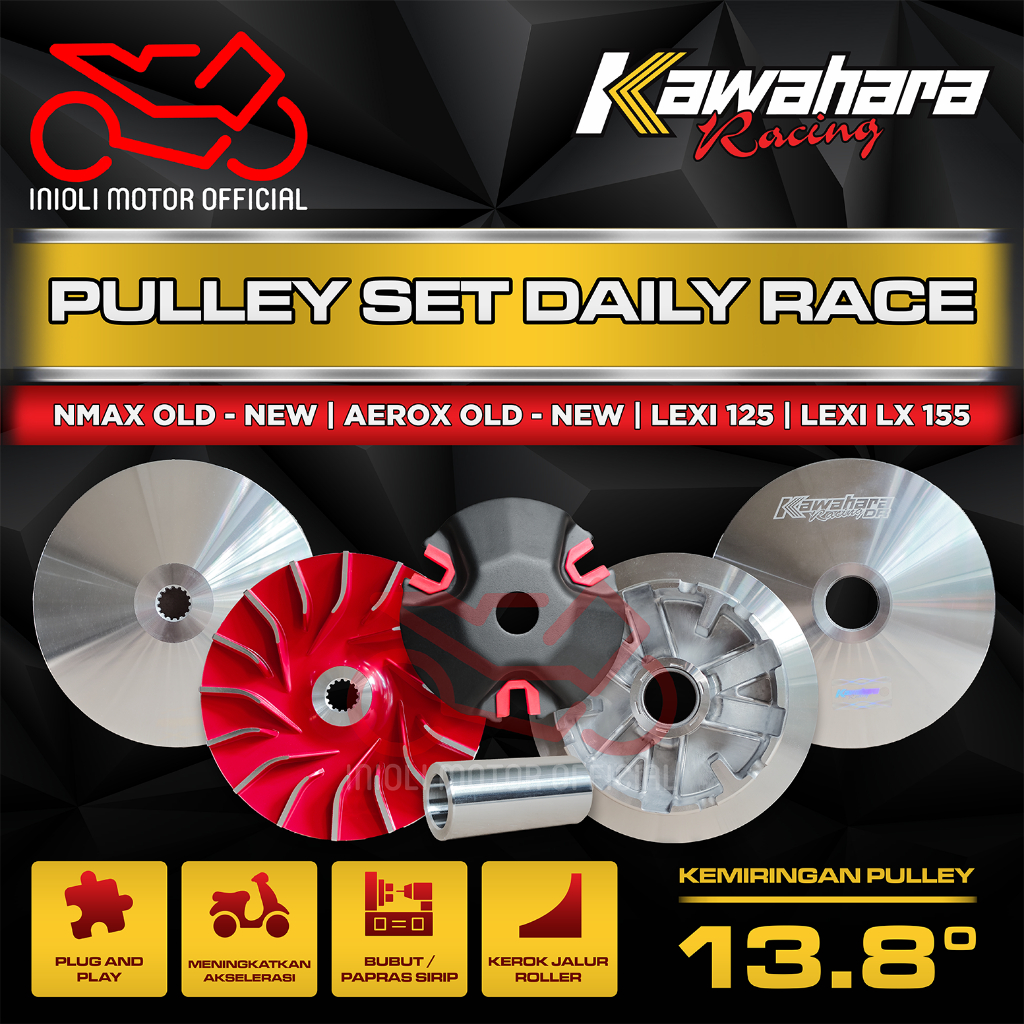 Jual PULLEY SET PULLY RUMAH ROLLER KAWAHARA RACING NMAX AEROX LEXI OLD ...