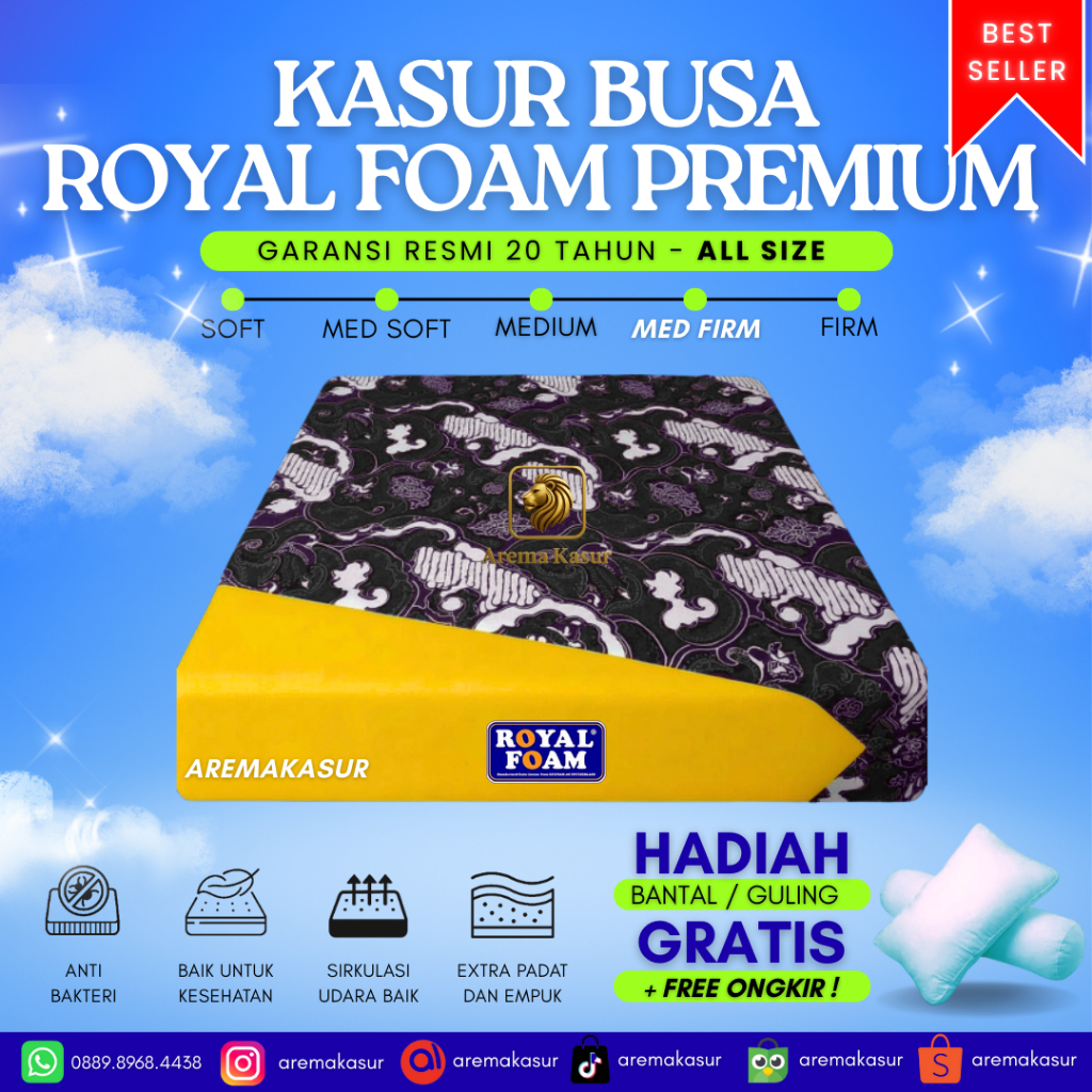 Jual Royal Foam Kasur Busa Premium Anti Kempes Garansi 20 Tahun ...