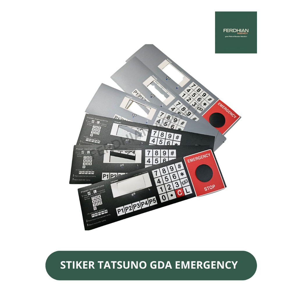 Jual STICKER KEYPAD TATSUNO GDA EMERGENCY NON EMERGENCY - DISPENSER ...