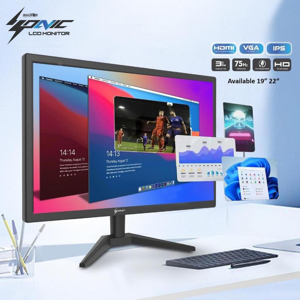 Jual MONITOR LED BULLDOZER SONIC 20 INCH | Shopee Indonesia