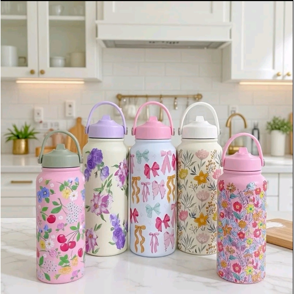 Jual TERMOS PLUS TUMBLER EKSLUSIF NEW FLOWERS STAINLESS KAPASITAS ...