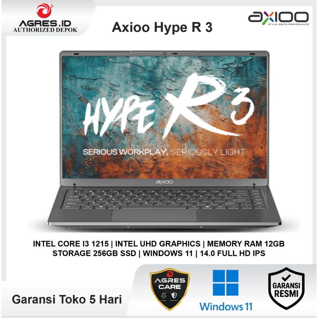Jual Laptop Axioo Hype R 3 Intel Core I3 1215 12GB 256GB Win 11 14.0 ...