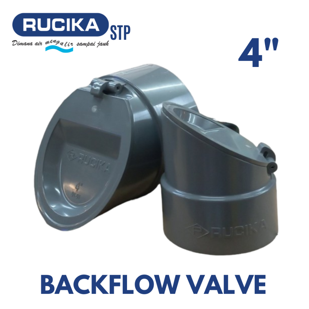 Jual Rucika Backflow 4 Inch / Back Flow Valve PVC / Penutup Saluran Air ...