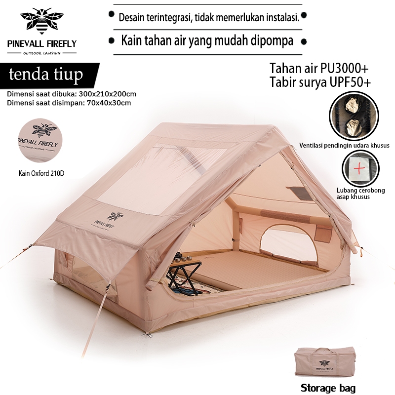 Pinevall Firefly Tenda Tiup Glamping Mewah, Anti Air/Angin, Tiang Udara,  Camping Keluarga & Outdoor