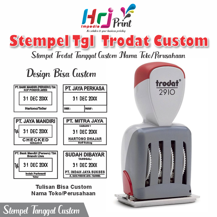 Jual TRODAT Stempel Trodat Tanggal Custom Design | Stempel Trodat ...