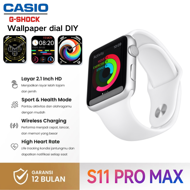 Casio Smart Watch S11 Pro Max With 2.1 Hd Amoled Display Gps Nfc Waterproof Blue - foto 3