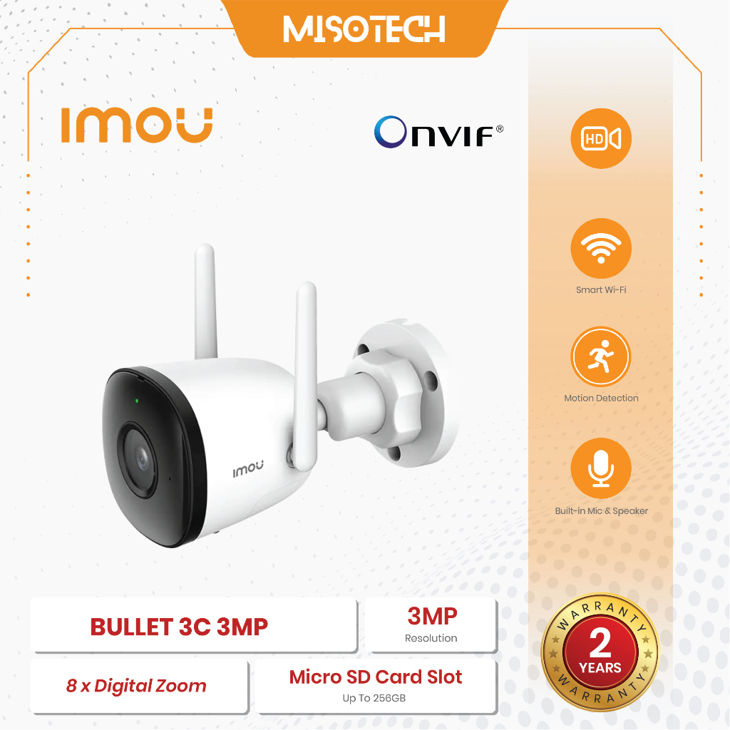 Jual Imou Bullet 3C 3MP 2K Wireless CCTV IP WiFi 6 Outdoor IR Two-way ...