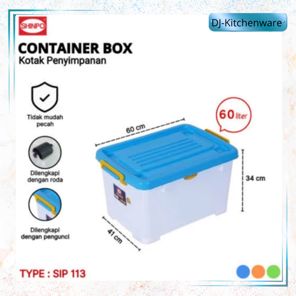 Jual BOX CONTAINER SHINPO CB 60 STACK 60 Liter / KOTAK PLASTIK ...