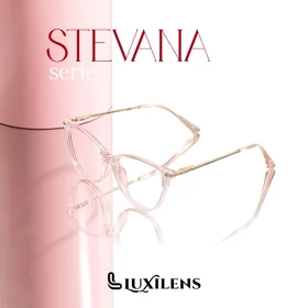 Luxilens Frame Kacamata Stevanna Cat Eye Horn Wanita Lensa Antiradiasi Blueray Photocromic