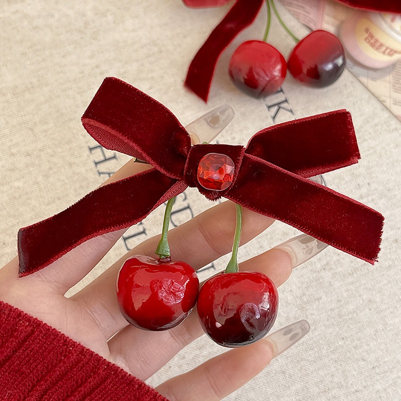 Jual CPP~Jepit Rambut Cherry Pita Merah - Desain Lucu, Warna Menarik ...