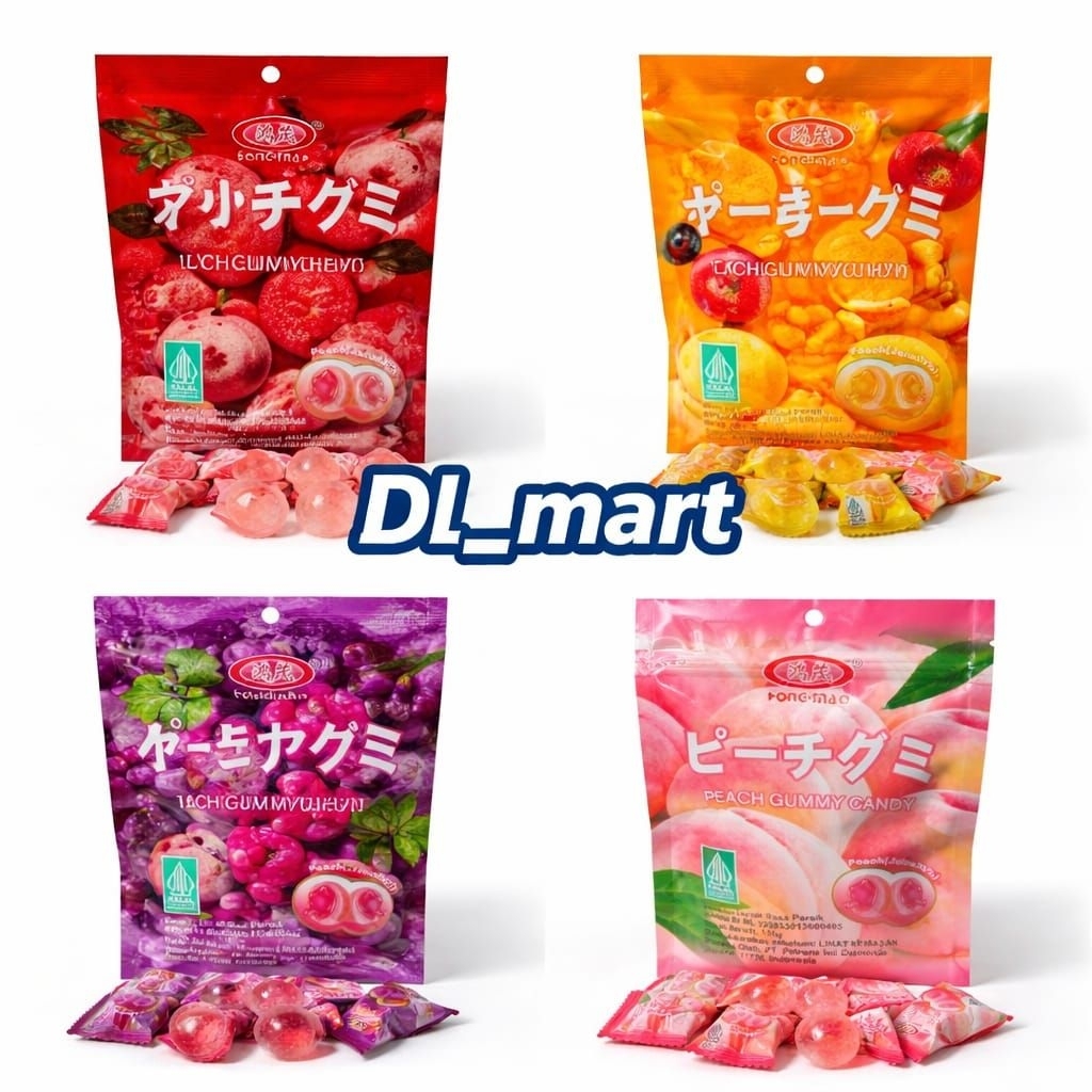 Jual Hongmao Gummy Candy Mix 4 Rasa 150g - Lychee, Mango, Anggur, Peach ...