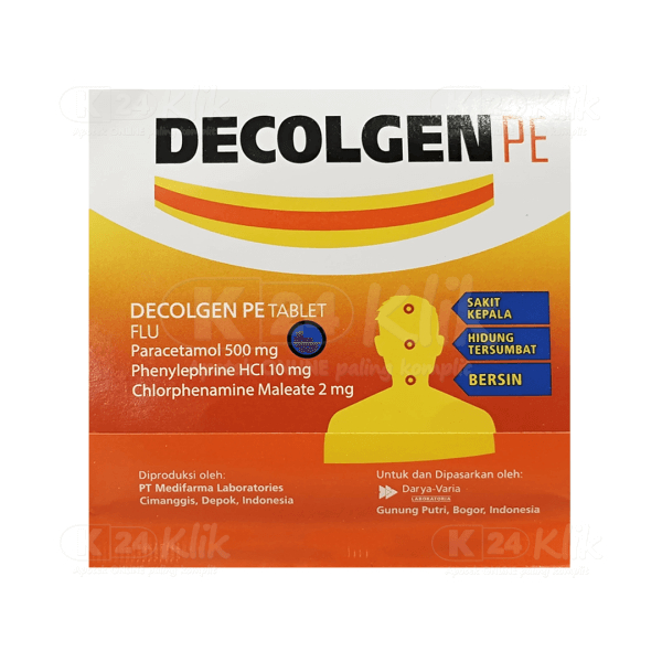 Decolgen PE Tablet – Obat Flu & Batuk Berdahak Dewasa Isi 4 Tablet