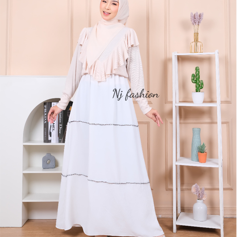 Jual Rok muslim model terbaru 2026 simpel elegan List ke samping full ...