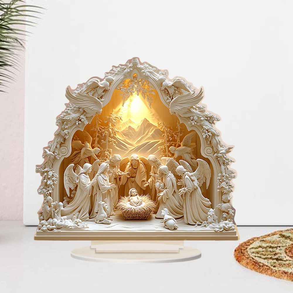 Hiasan Dekorasi Meja Souvenir Rohani Pajangan Akrilik 2D 4