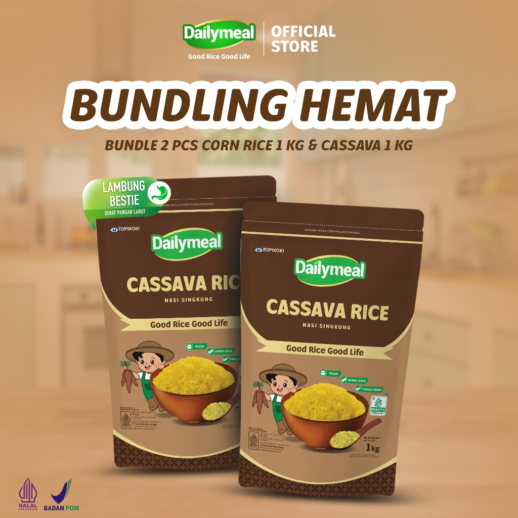 Jual Dailymeal - Cassava Rice (Nasi Singkong) 1 kg (2pcs) - Karbo Lebih ...
