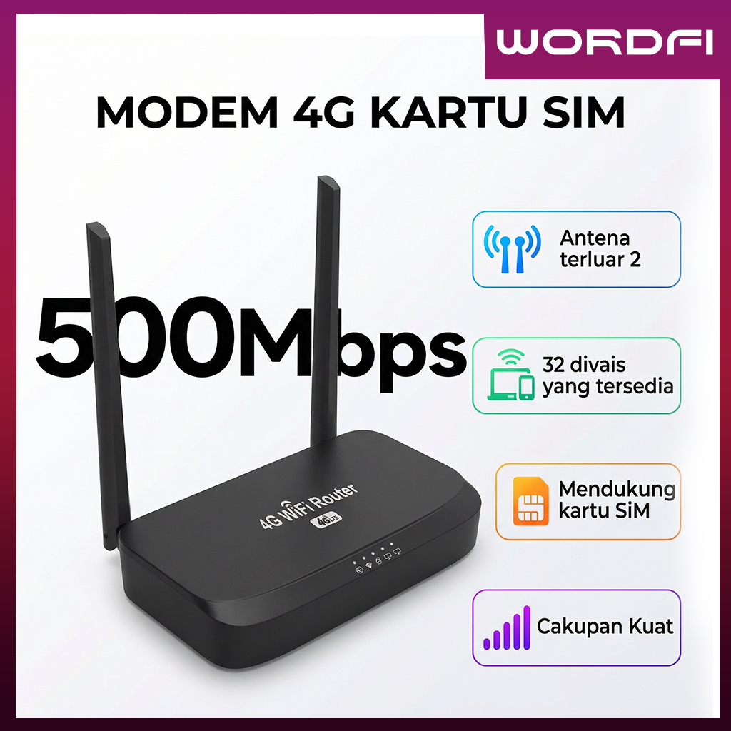 Jual WORDFI 4G Router Nirkabel | Mendukung Kartu SIM | Tersedia ...