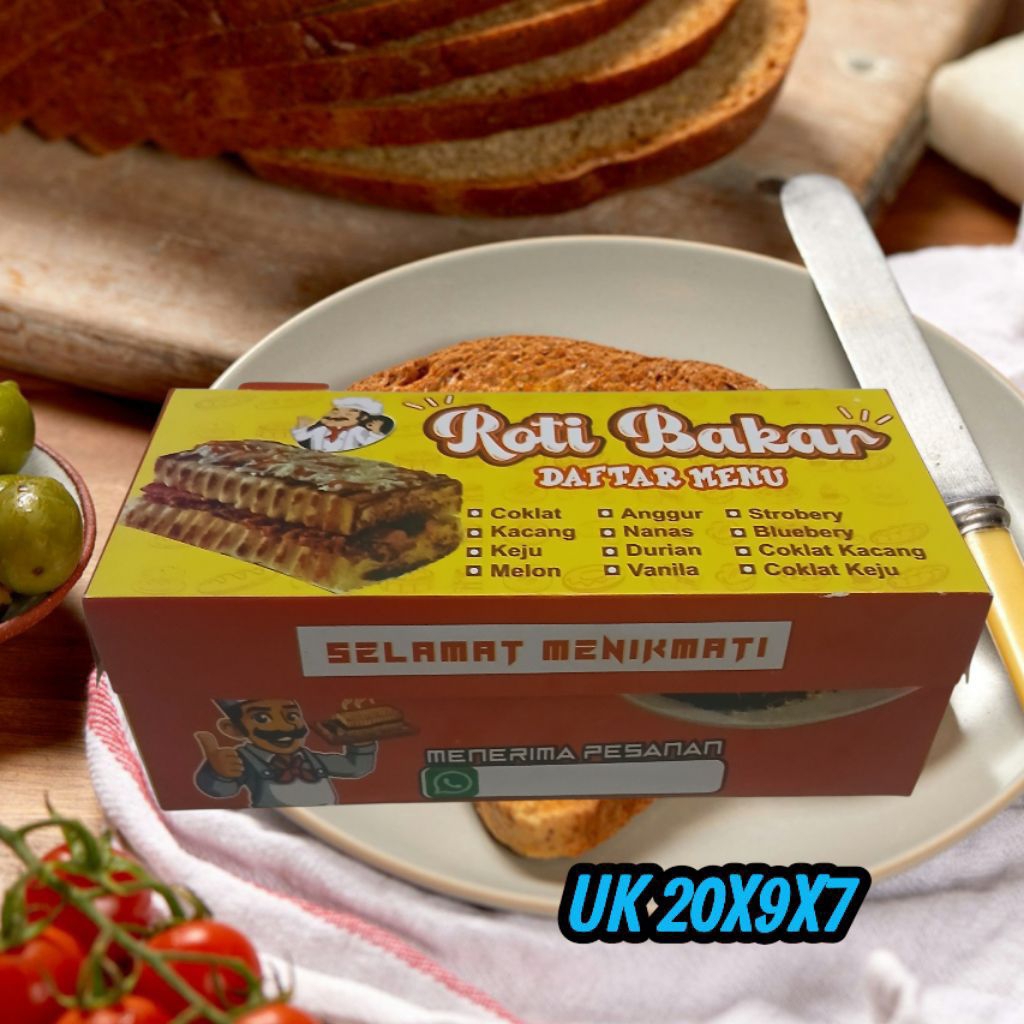 Jual Dus Roti bakar#Wadah Roti bakar#kemasan Roti bakar 1 pack ...