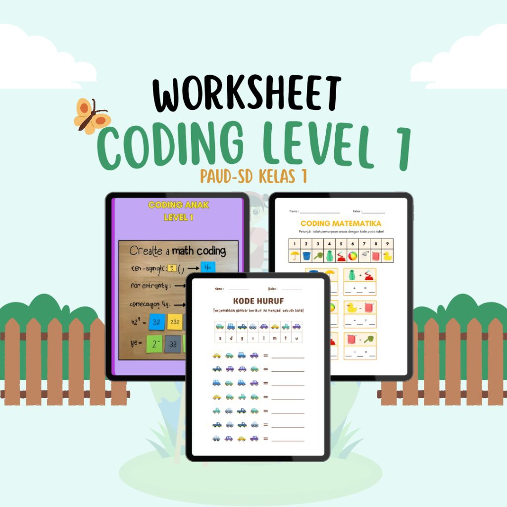 Jual Worksheet Coding Anak Level 1 | Usia PAUD-2SD | 69 Halaman | PDF ...