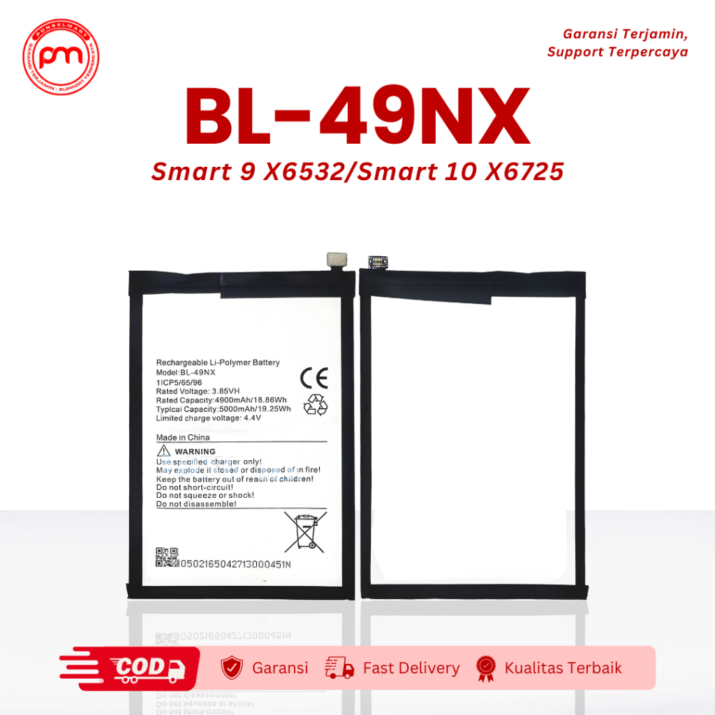 Jual Battery Batre Baterai Infinix BL49NX Con Big Smart 9 X6532 Smart ...