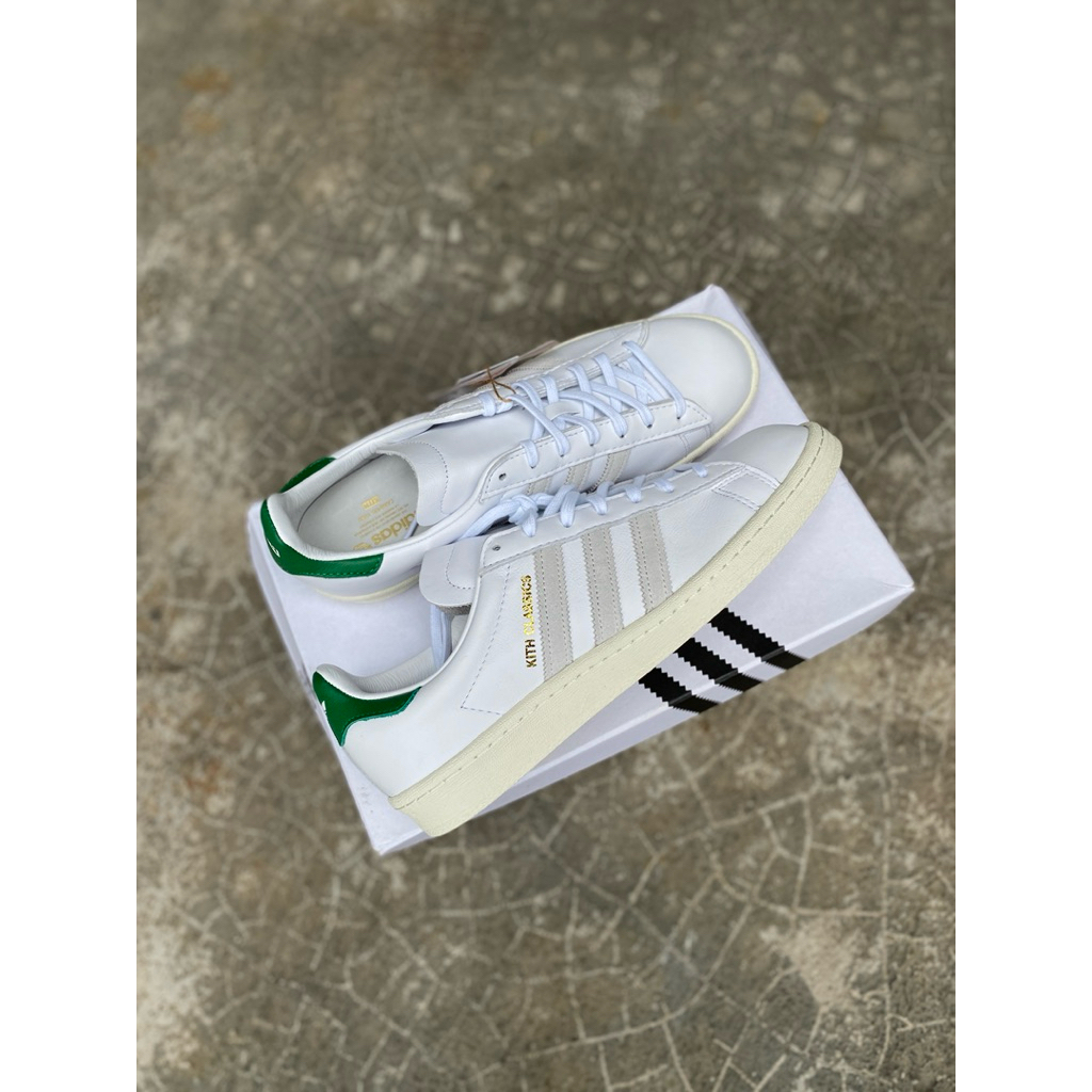 adidas gazelle silver green womens Adidas Campus 80s Kith Classics White Mango main image 1