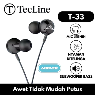 HEADSET EARPHONE AROVER T-33 SUARA FULL BASS DAN MIC JERNIH PREMIUM ORIGINAL