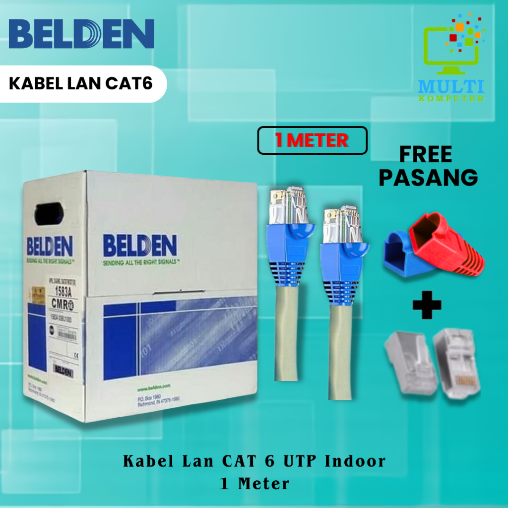 Jual Kabel LAN Belden 1 M UTP RJ45 Cat6 1 Meter | Shopee Indonesia