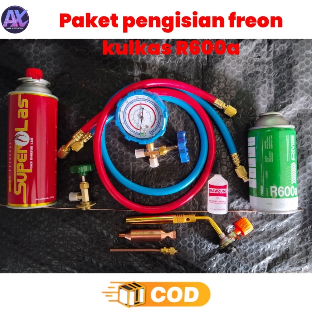 Jual paket lengkap pengisian freon kulkas R600a | Shopee Indonesia