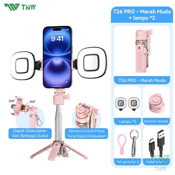 TNW T26Pro 3 IN 1 Extendable Grip Tripod Tongsis Mini Selfie Stick Zoom Remote Control Tripod