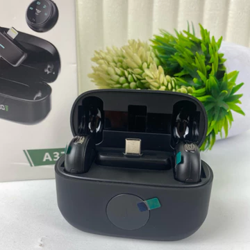 Mic Konten Tnw A37 Wireless Clip On Plug Play With Charging Case