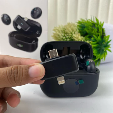 Mic Konten Tnw A37 Wireless Clip On Plug Play With Charging Case
