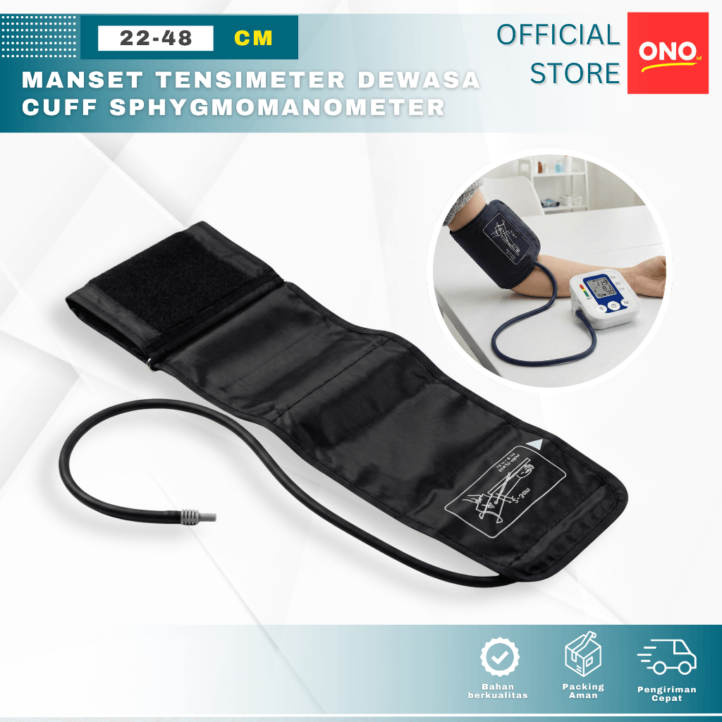 ONOID Manset Tensimeter Dewasa Cuff Sphygmomanometer Sarung Tekanan Darah Jumbo 22-48cm