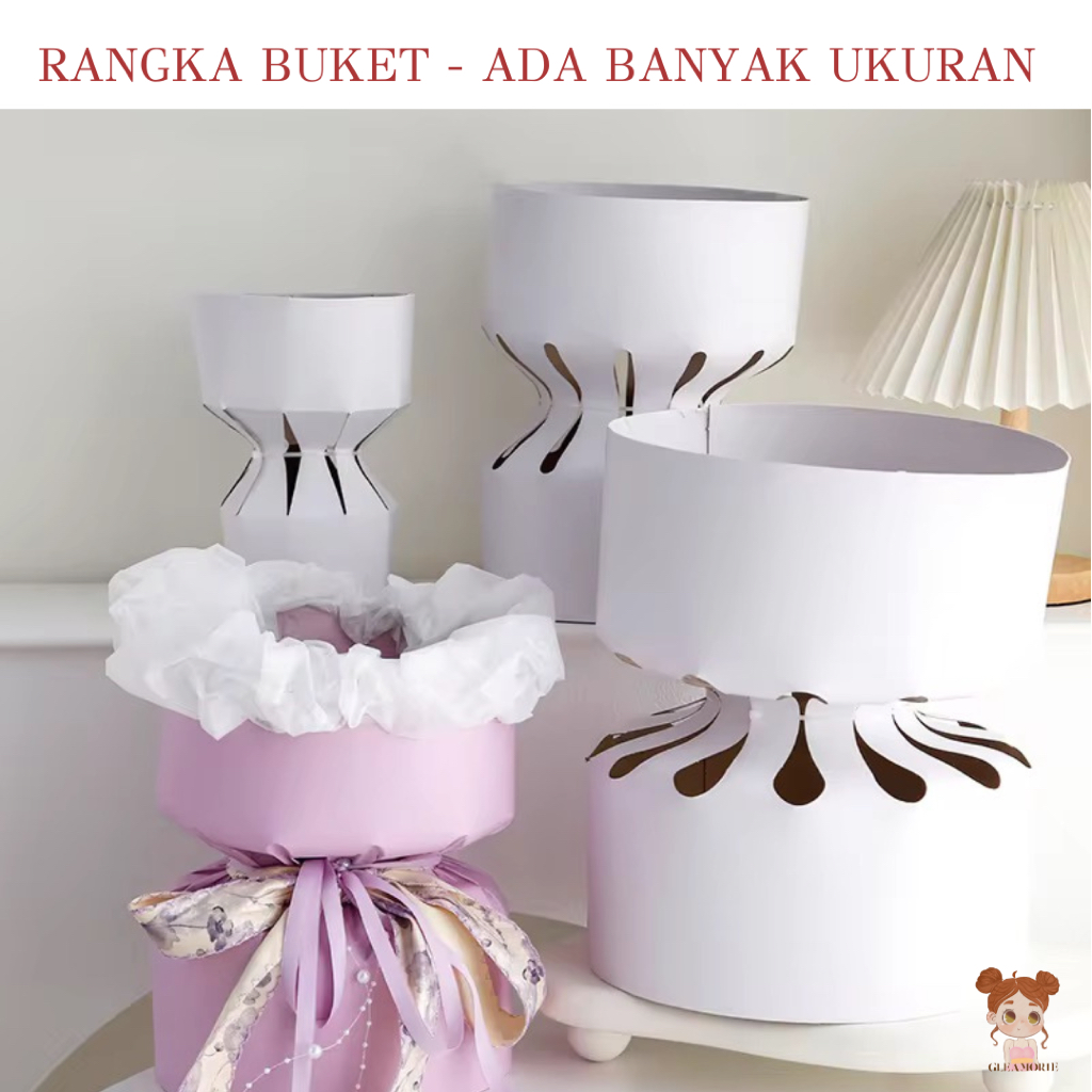 Jual KERANGKA BUKET - rangka buket Bunga Karton Pola Round Simple ...
