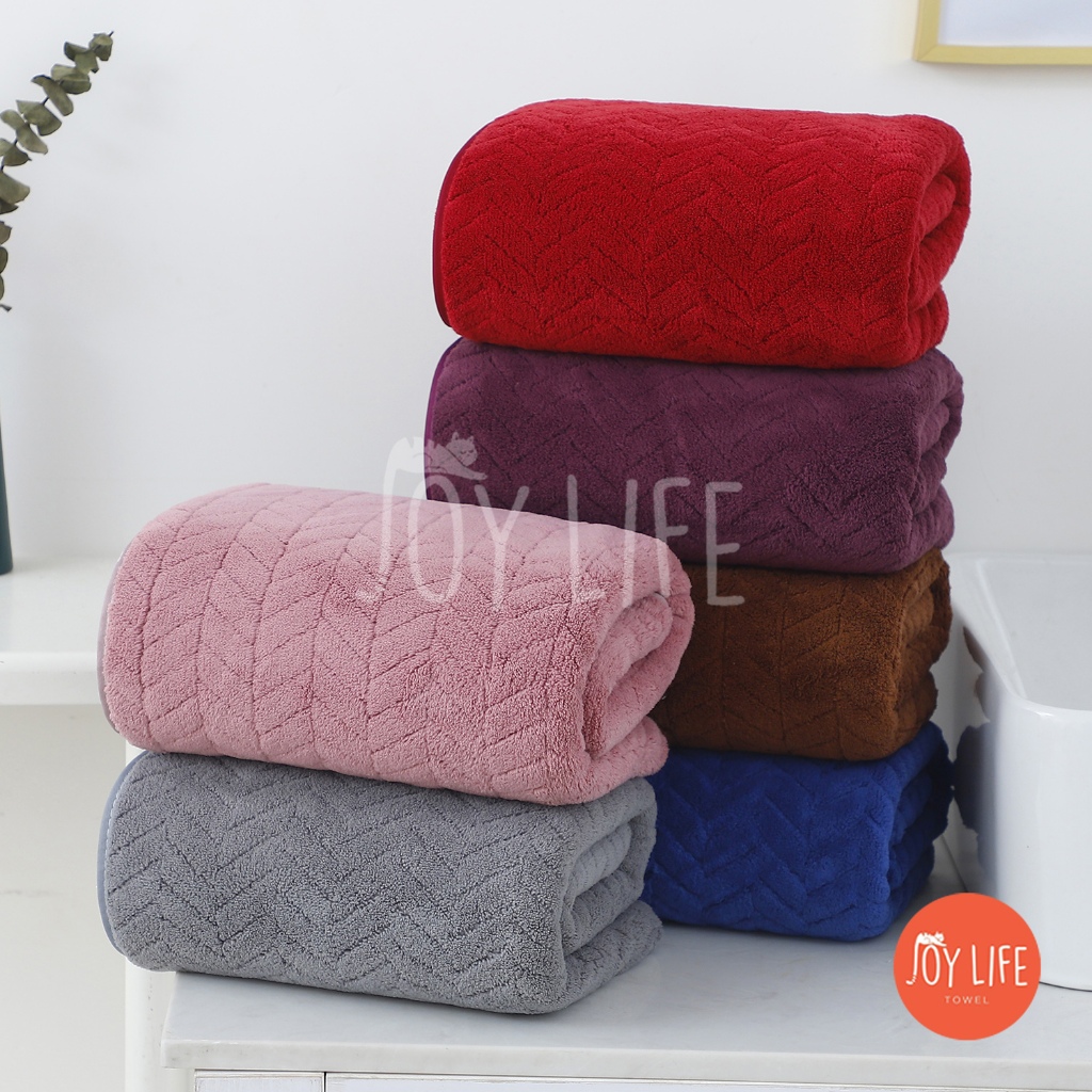 Jual Joylife Handuk Mandi Bulu 80x160 70x140 Handuk Dewasa Handuk List ...