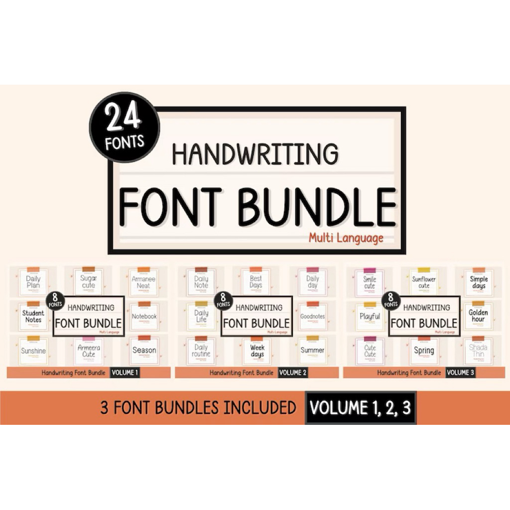 Jual Handwriting Font Bundle, Handwritten font, Handwriting font, Neat ...