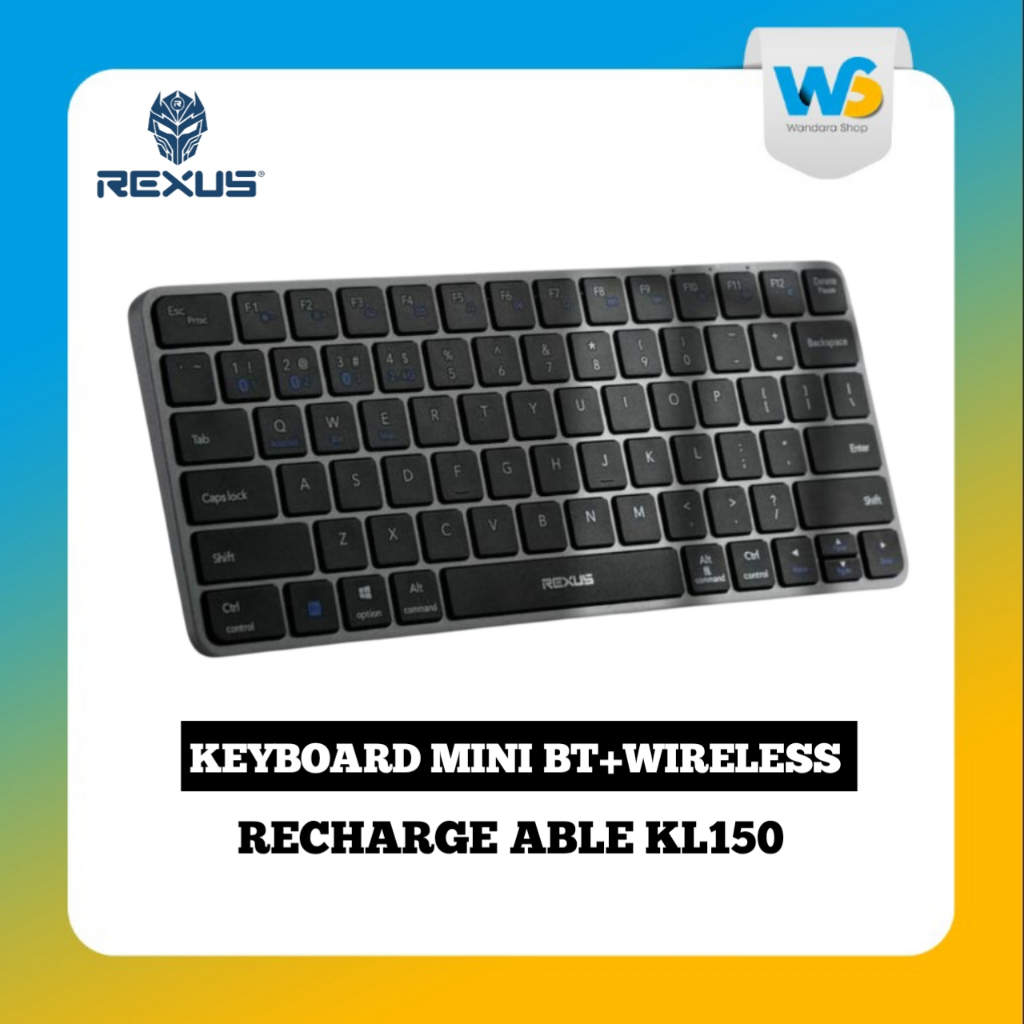 Jual Rexus KL150 KL-150 Wireless Office Keyboard Low Profile Ultra Slim ...