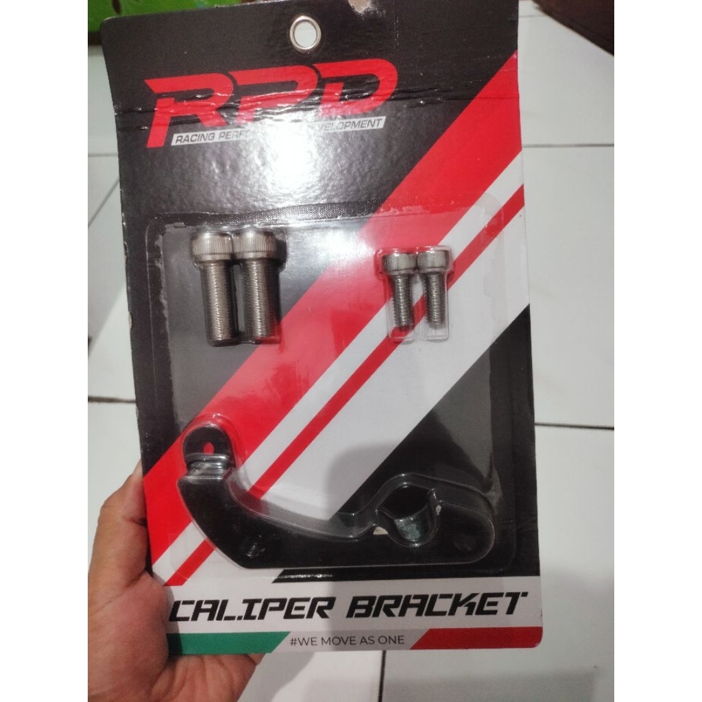 Jual RPD CNC Bracket Caliper Axial 2P For X-MAX Rear 245 mm with Bolt ...