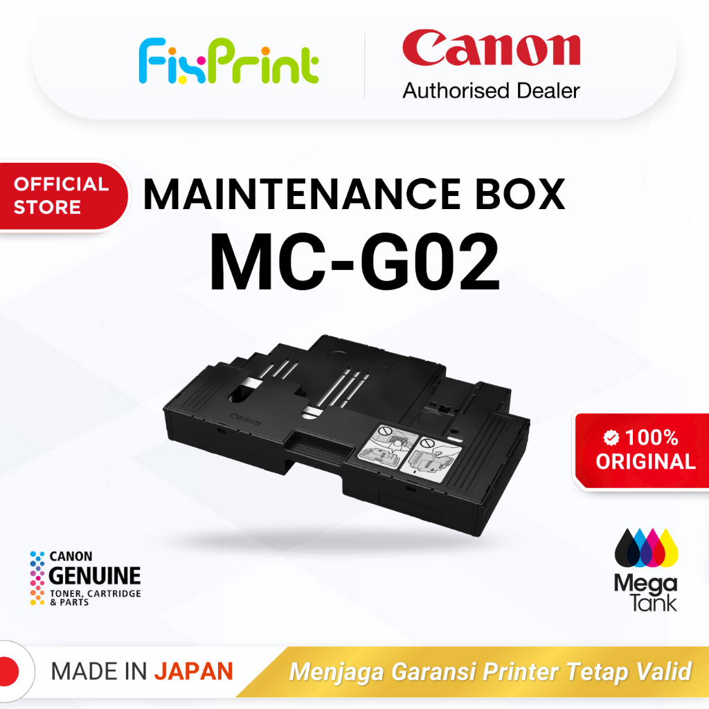 Jual FixPrint 100% ORIGINAL Maintenance Box Canon MC G02 - Printer ...